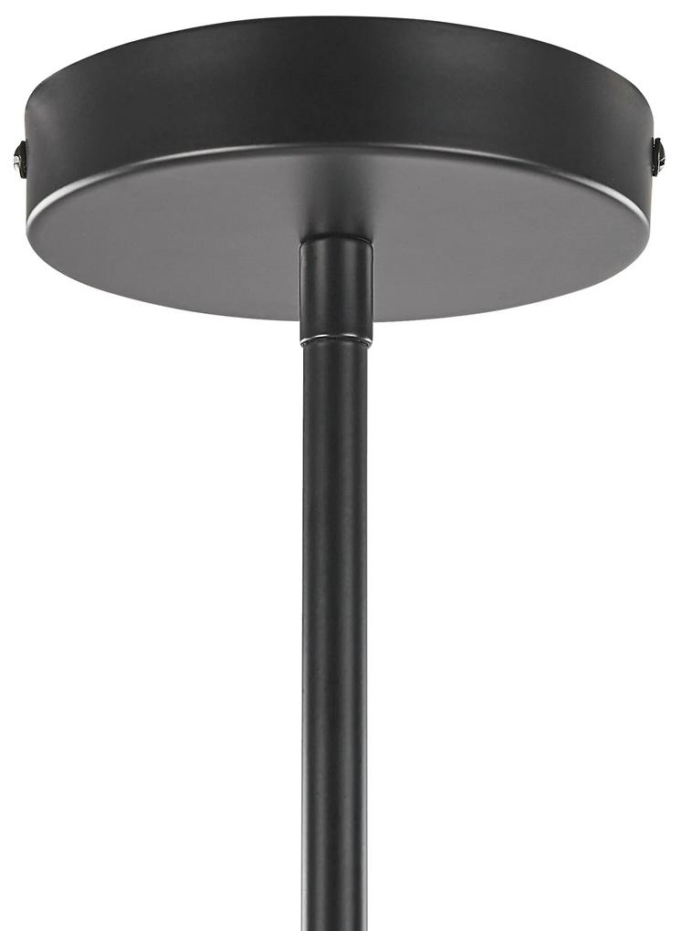 Závesná lampa z ľahkého kovu 6 svetiel čierna ADAWRO Beliani