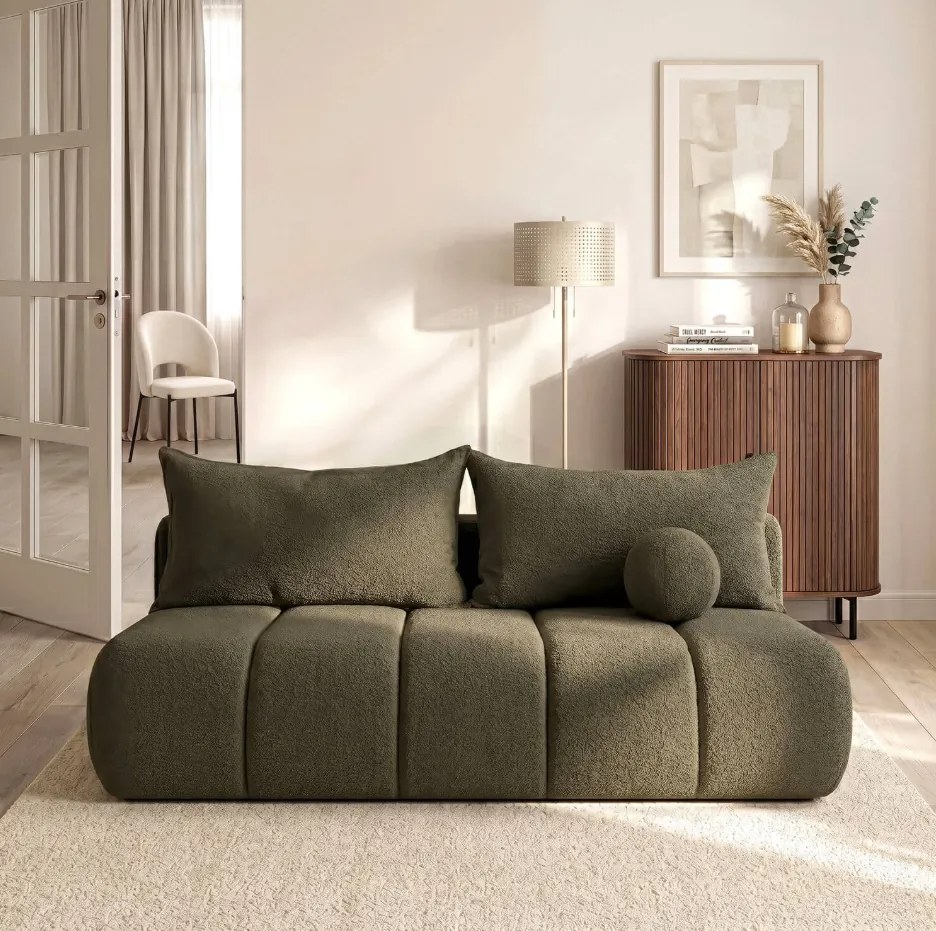 Rozkladacia pohovka SARIA Olive Boucle