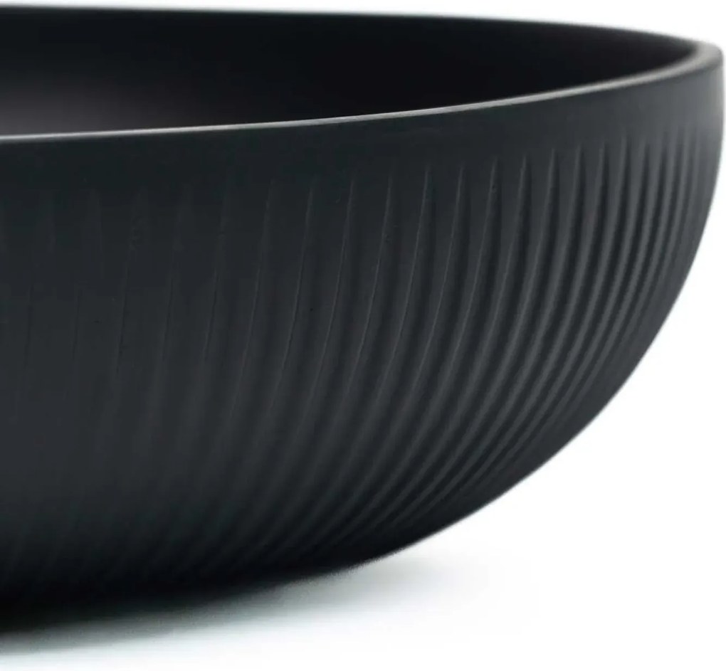 Okrasná miska PLANA, sklolaminát, priemer 34 cm, čierna