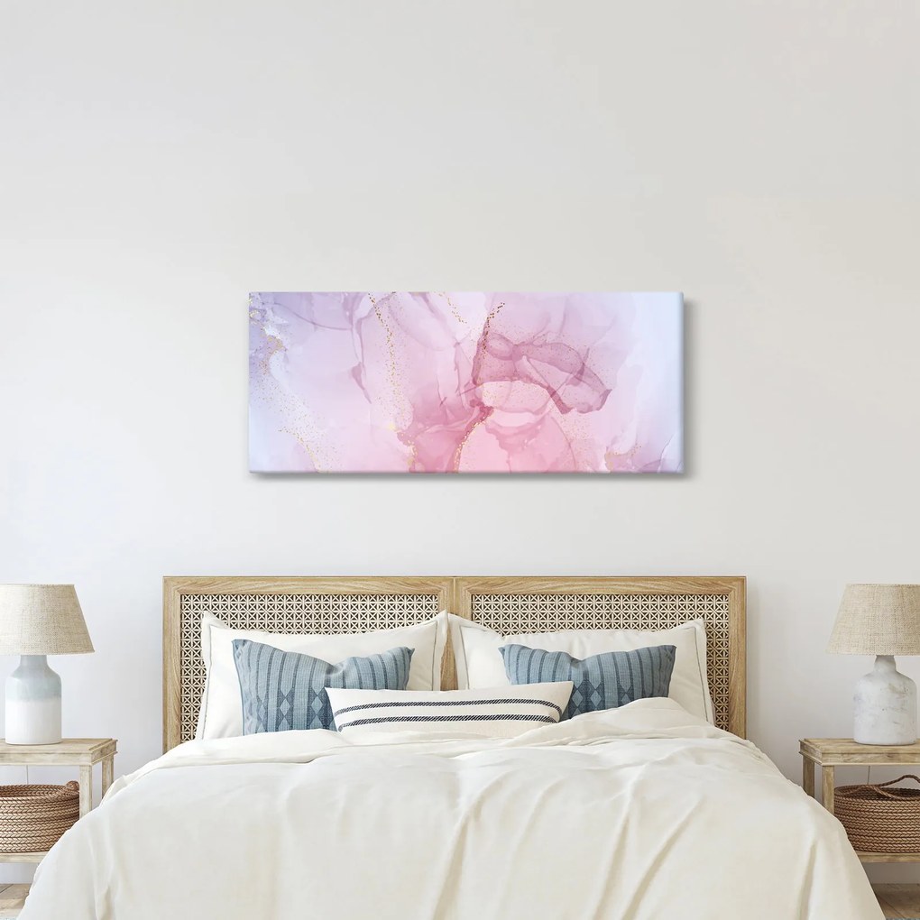 Obraz - Ružové škvrny (120x50 cm)