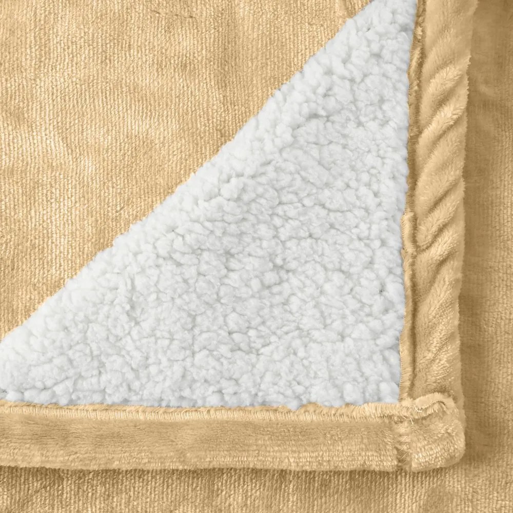 Polášek Mikroflanelová deka s barančekom - Svetlo béžová | 100 x 150 cm