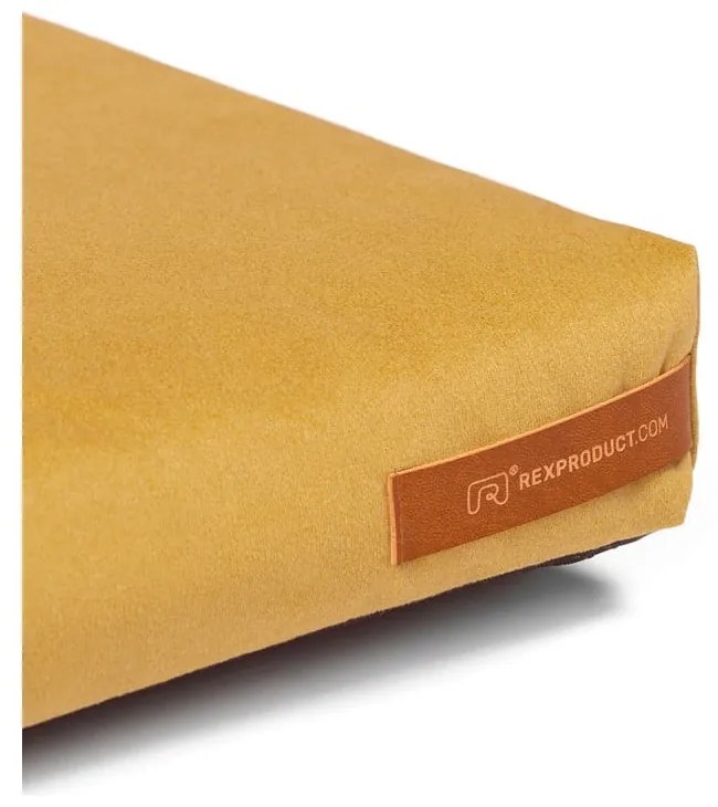 Žltý matrac pre psa z Eko kože 90x110 cm SoftPET Eco XXL – Rexproduct