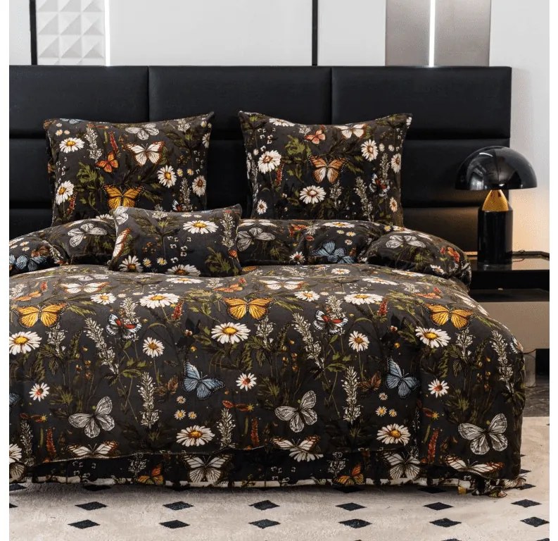 Mikroplyšové obliečky MEADOW BUTTERFLY farebné Rozmer obliečky: 70 x 90 cm | 140 x 200 cm