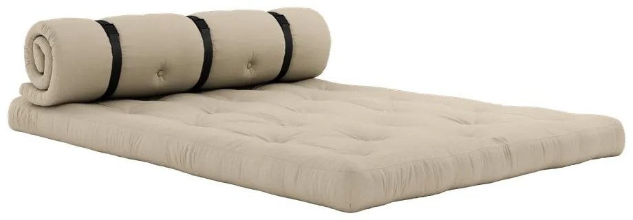 Béžová rozkladacia pohovka vhodná do exteriéru Karup Design Design OUT™ Buckle Up Beige