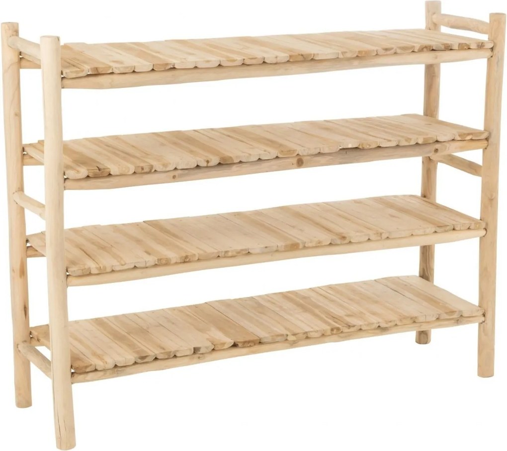 Regál z prírodného teakového dreva Rack Ranch – 140*40*110 cm