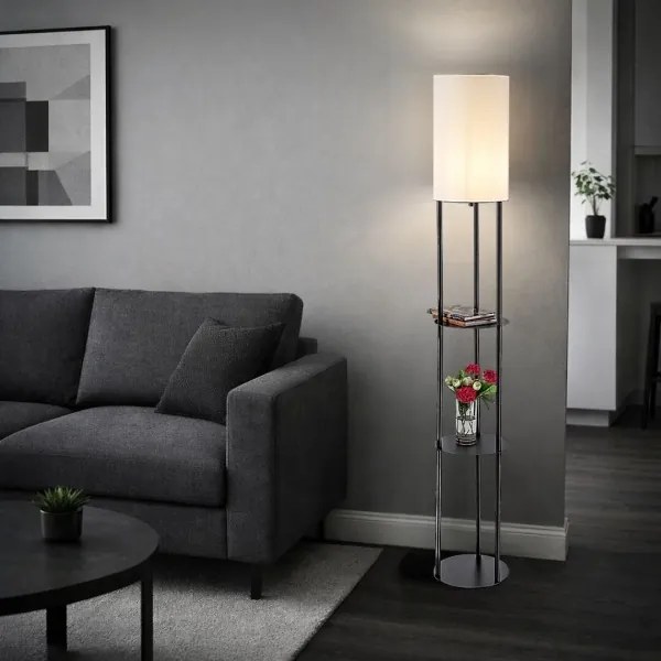 Rabalux 74106 - Stojacia lampa BRONN 1xE27/40W/230V čierna