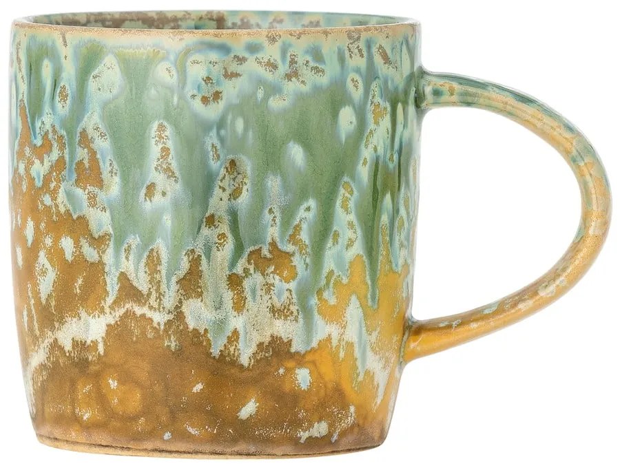 Žltá/svetlozelená šálka z kameniny 400 ml Milani – Bloomingville