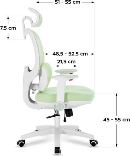 Detská otočná stolička Mark Adler Junior 6.3 Green