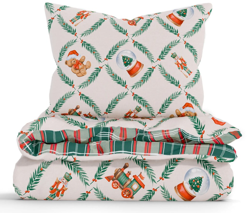 Vianočné bavlnené obliečky Renforcé – Vianočný príbeh