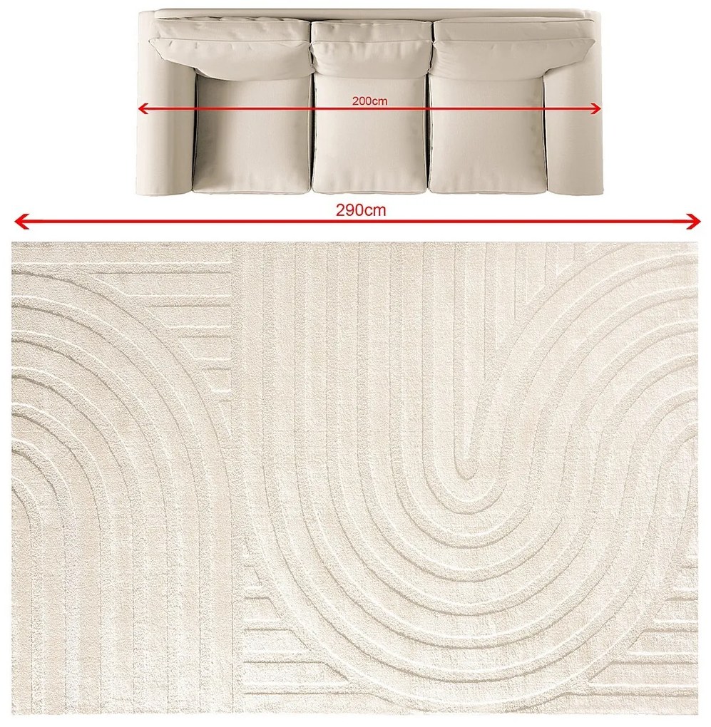 Koberec Arco ivory 200x290 cm