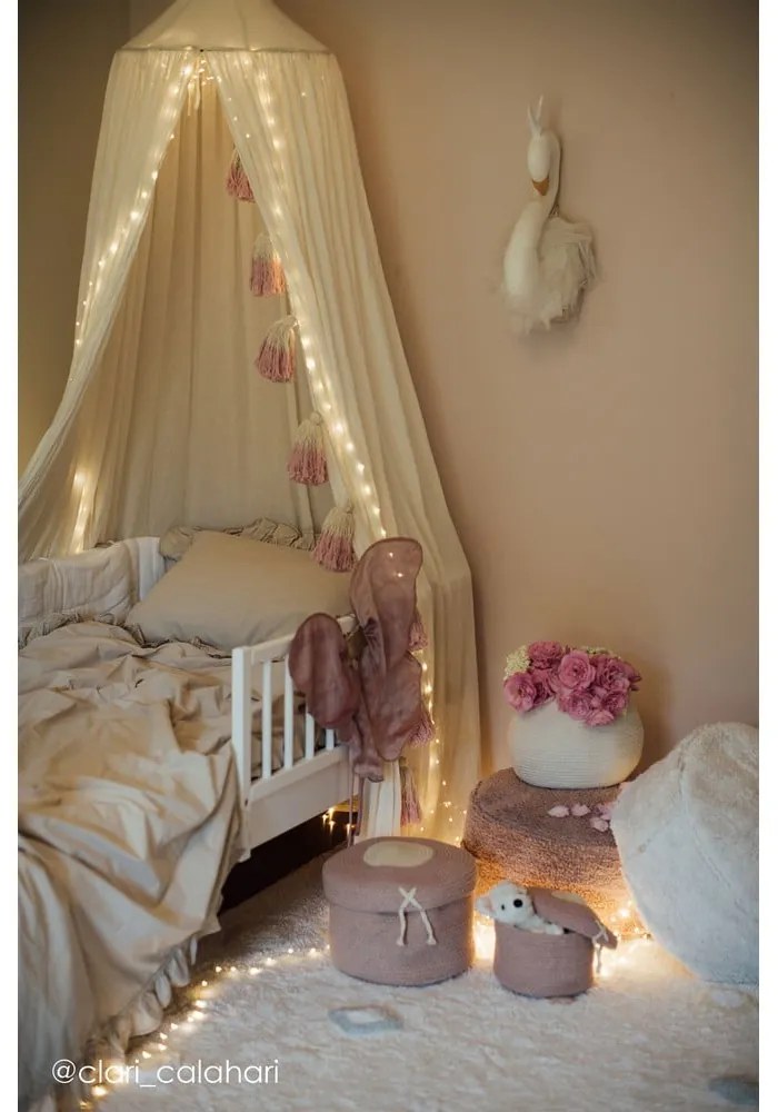 Krémový prateľný ručne tkaný bavlnený detský koberec 140x200 cm Kim – Lorena Canals