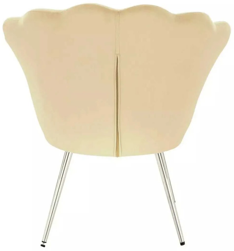 LuxuryForm DESIGN Kreslo FREY VELUR so striebornými nohami - medové