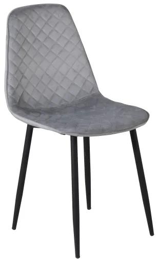 Polar Diamond stolička sivý zamat