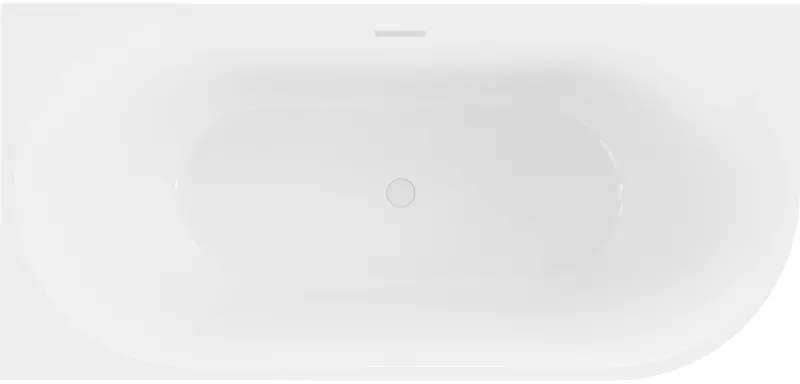 Mexen Mia, voľne stojaca rohová vaňa, lavá, 160 x 75 cm, biela, biely prepad, 52691607500L-20