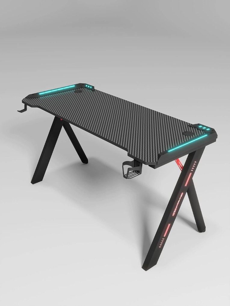 Herný stôl s podsvietením BG03 čierny 120 cm