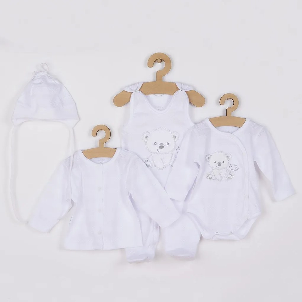 Dojčenská súprava do pôrodnice New Baby Sweet Bear biela