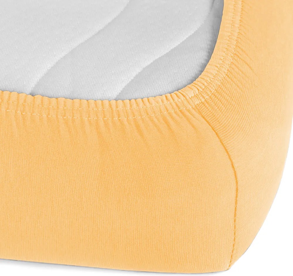 Jersey napínacie prestieradlo JR-004 Marhuľové 80 x 200 - výška 20 cm