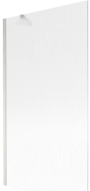 Mexen Next, 1-krídlová vaňová zástena 100 x 150 cm, 6mm sklo Ribs, oceľová, 895-100-000-00-09-97