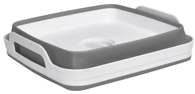 Skladací lavór BRIDA biely / sivý