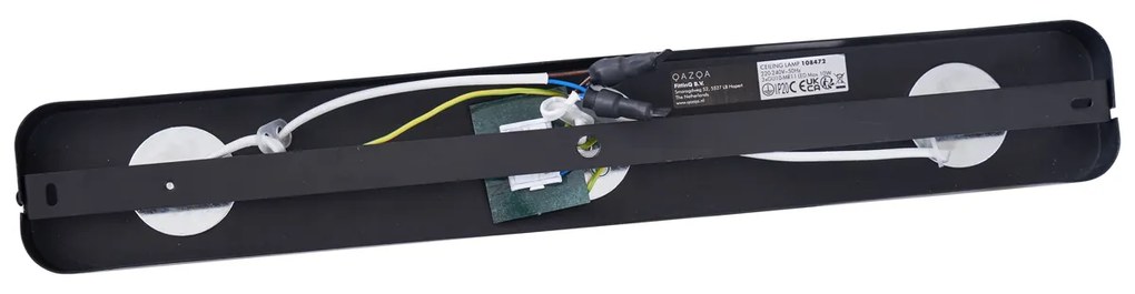 Zaoblené stropné bodové svietidlo čierne GU10 35mm 3-svetelné nastaviteľné - Kate