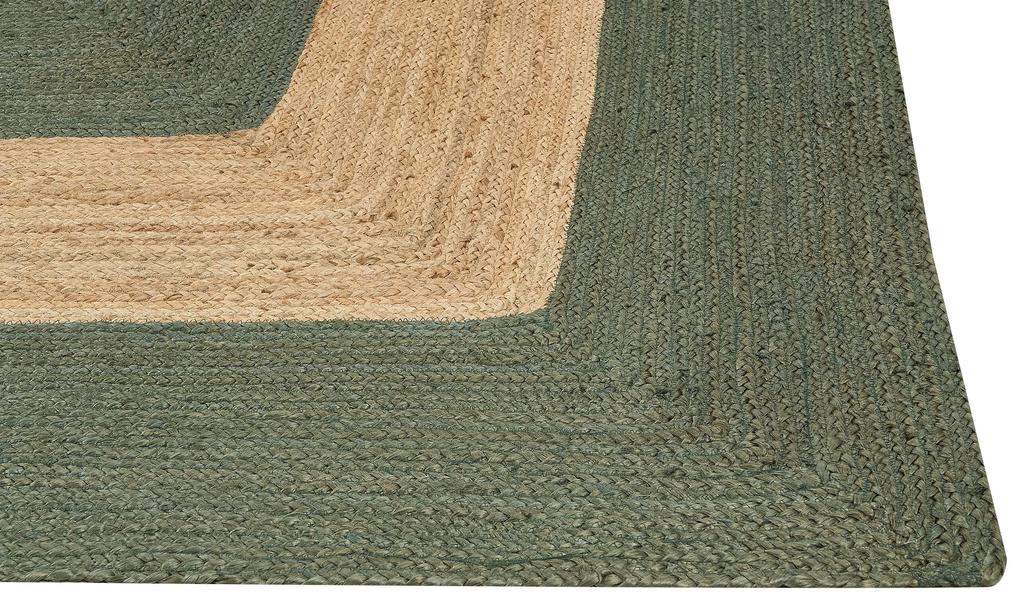Jutový koberec 300 x 400 cm zelený KARAKUYU Beliani