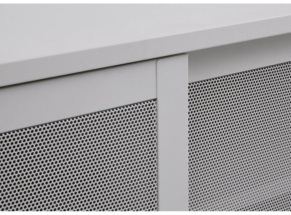 Sivý kovový TV stolík 160x55x45 cm Veep – Unique Furniture