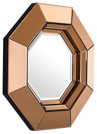 ARTEHOME Dekoratívne zrkadlo v geometrickom zrkadlovom zlatom ráme 68x68x7,5 cm