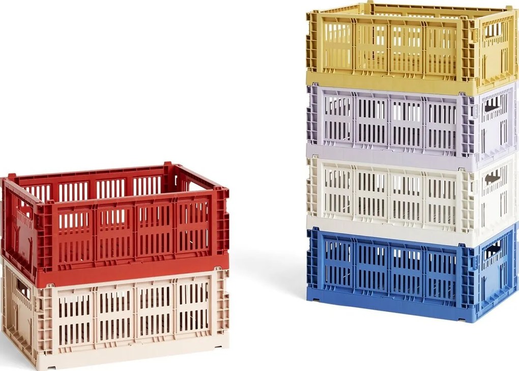Úložný kôš Hay Colour Crate M tlmená biela