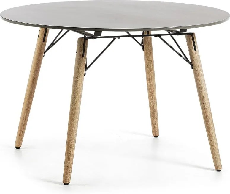 Jedálenský stôl so svetlosivou doskou La Forma Trope, Ø 120 cm