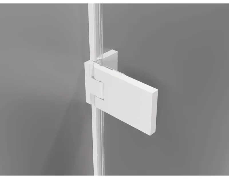 Mexen Lunar-F Duo, skladací sprchový kút 90 x 85 cm, 8mm číre sklo, biely profil, 836-090L-085P-20-00