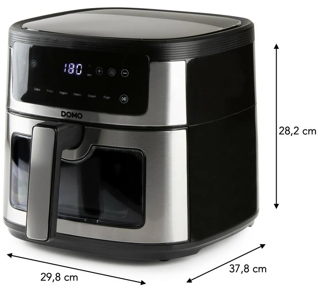 DOMO DO548FR teplovzdušná fritéza s priezorom, 6 l