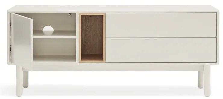 Biely TV stolík 140x56x40 cm Corvo – Teulat