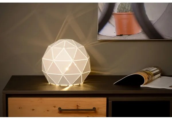 Lucide 21509/25/31 - Stolná lampa OTONA 1xE27/25W/230V biela