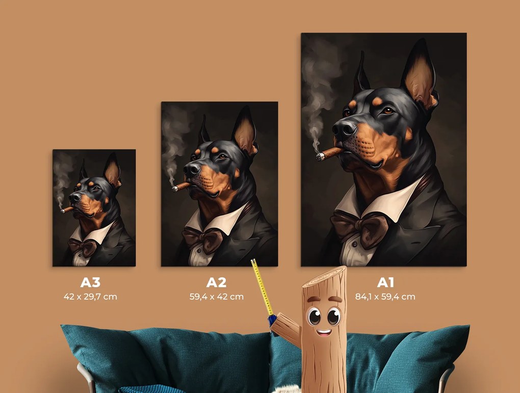 drevko | Moderný obraz Doberman boss