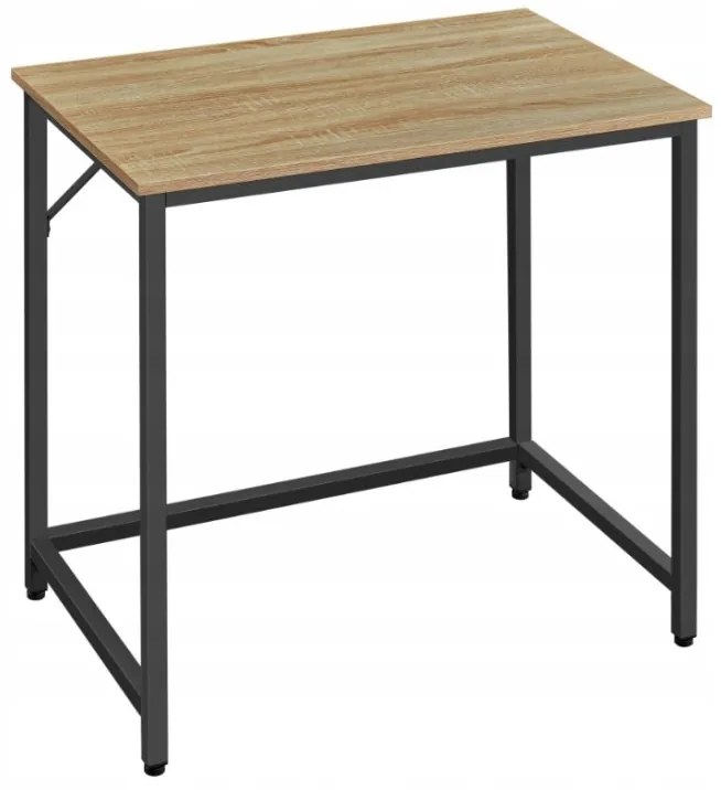 Set do pracovne stôl TAYLOR 80x50 cm dub sonoma + kreslo AVOLA VELVET kráľovsky modré