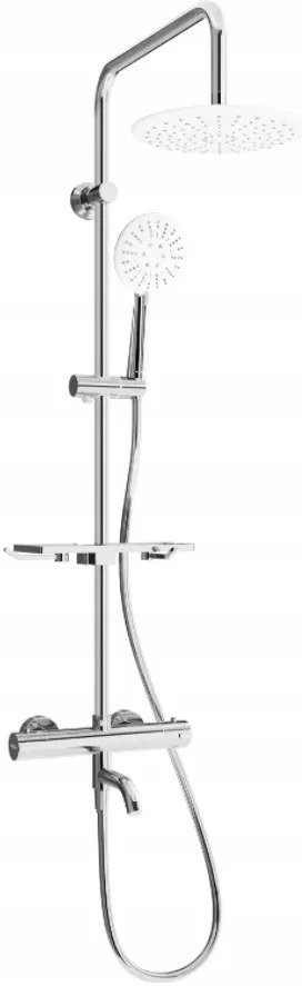 Mexen - KT67 sprchový set s termostatickou batériou Kai, chrómová -biela, 779006793-00