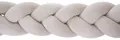 Bellamy Pletený zamatový mantinel do postieľky BUMPER BEIGE 240 cm béžový