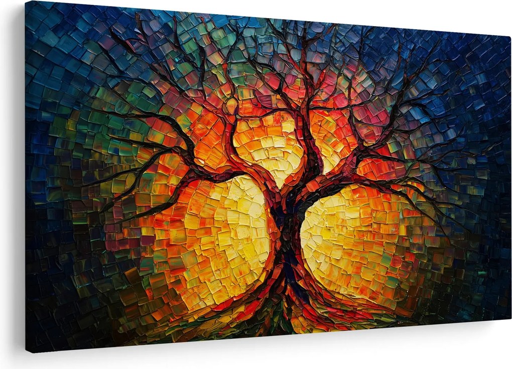 Obraz - Strom života v mozaike (90x60 cm)