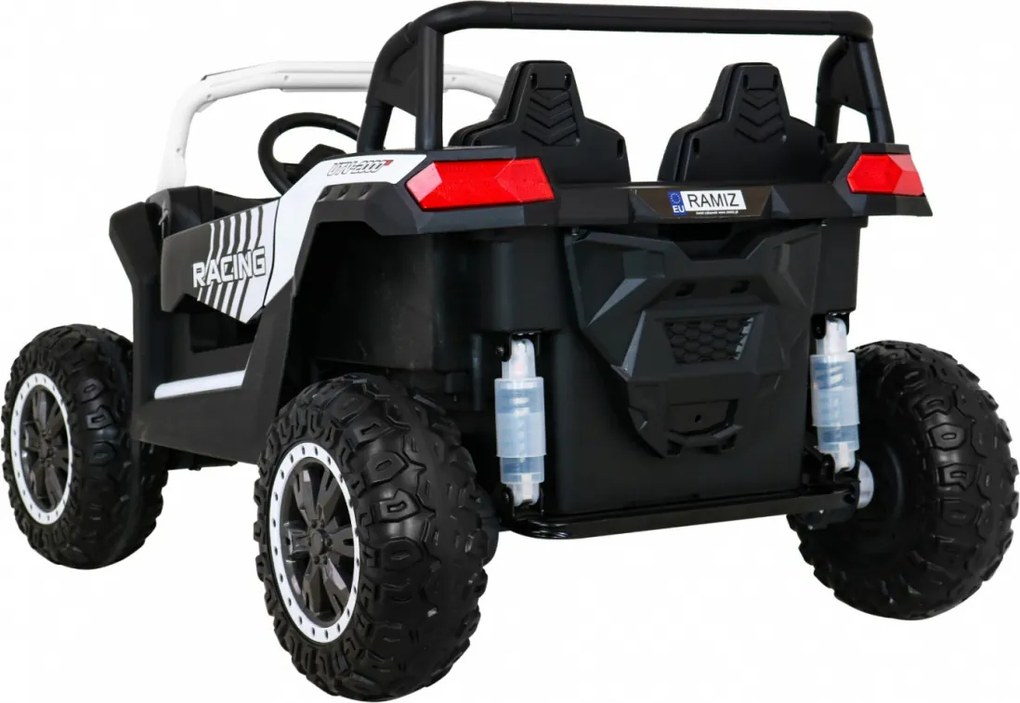 Ramiz Buggy ATV Racing pre 2 deti Biela + pohon 4x4 + diaľkové ovládanie + pomalý štart + MP3 LED