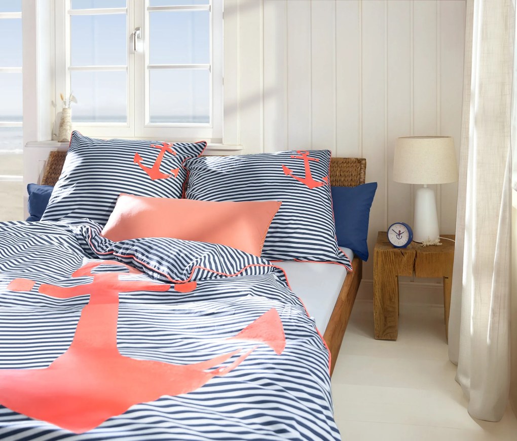 Obliečky na vankúš z mikrovlákna, 2 ks, tmavomodré