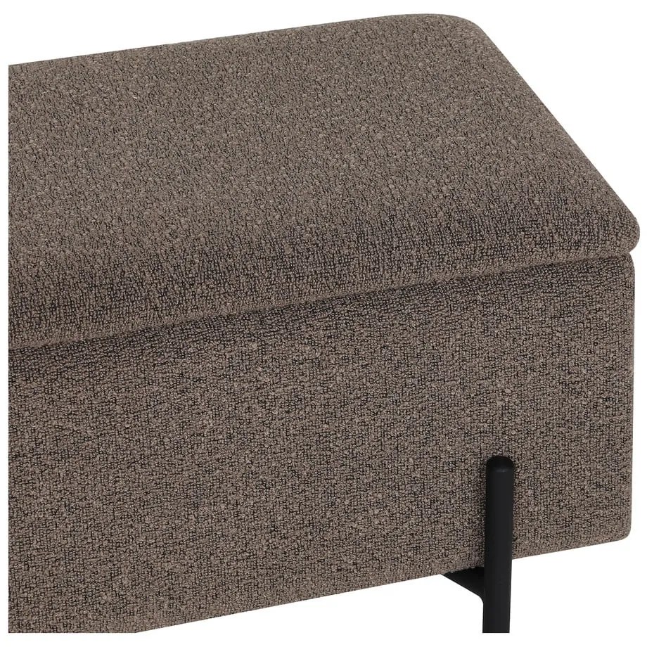 Hnedá lavica z textílie buklé Watford – House Nordic