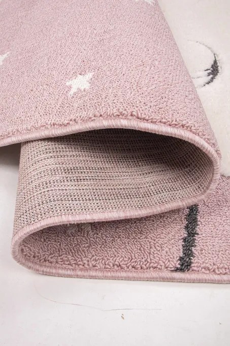 Koberec SKANDI KIDS A1096A ružový / krémový
