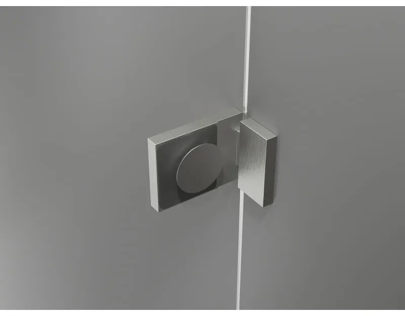 Mexen Lunar-F, L pravé sklápacie sprchové dvere 150 cm, 8mm číre sklo, oceľový profil, 836SL-150-050-97-00-P