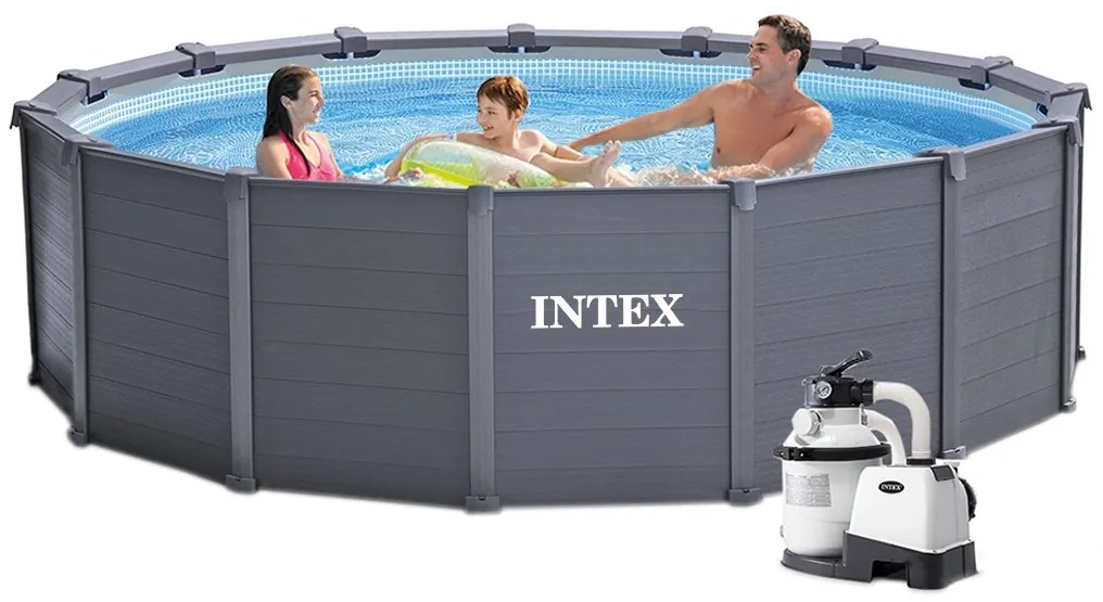 INTEX Graphite Panel Pool ™ 478 x 124 cm