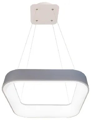 ECOLITE Závesné LED osvetlenie NEST, 40W, teplá biela-studená biela, hranaté, 45x45cm, šedé