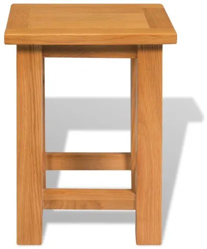 vidaXL Koncové stolíky 2 ks 27x24x37 cm dubový masív-
