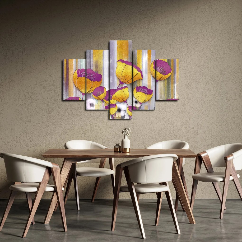 Obraz - Ilustrácie kvetov (150x105 cm)