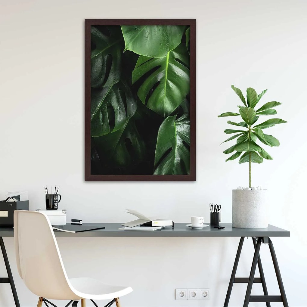 Gario Plagát Šťavnatá zelená Farba rámu: Čierna, Rozmery: 70 x 100 cm