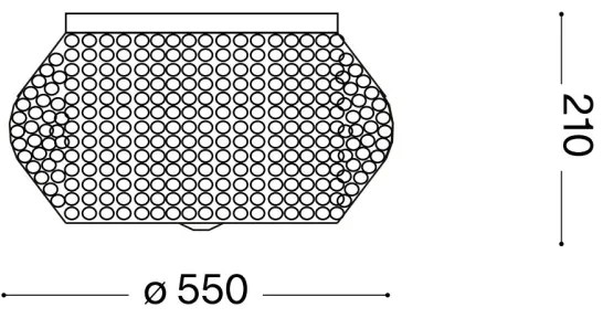 Ideal Lux - Krištáľové stropné svietidlo PASHA 10xE14/40W/230V pr. 55 chróm