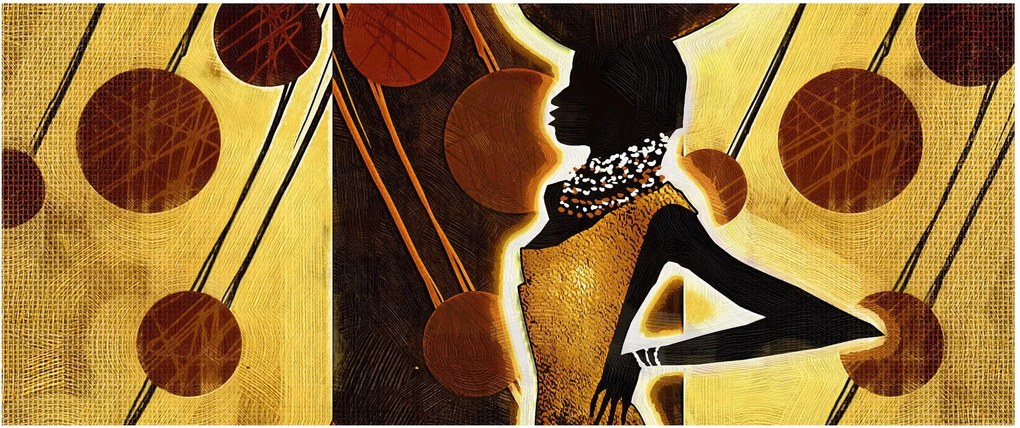 Obraz umelecké pradávnej maľby (120x50 cm)
